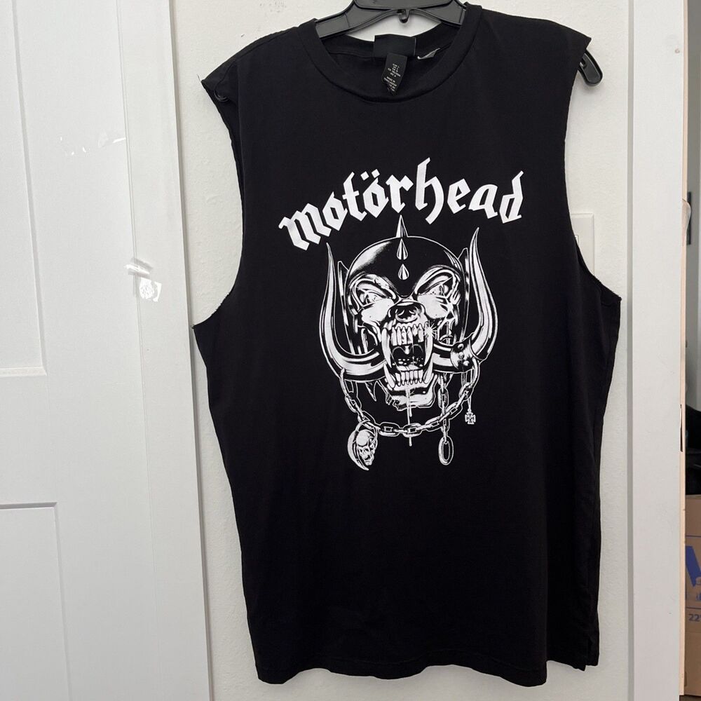 MOTORHEAD Rock Unisex Black Tank Top T-shirt H&M Lg Read Desc